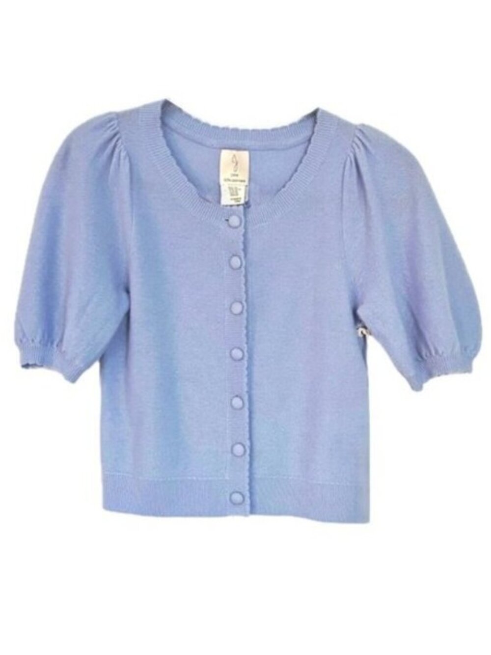 JOIE Short Sleeve Cropped Cardigan in Light Blue Women's XS  NEW